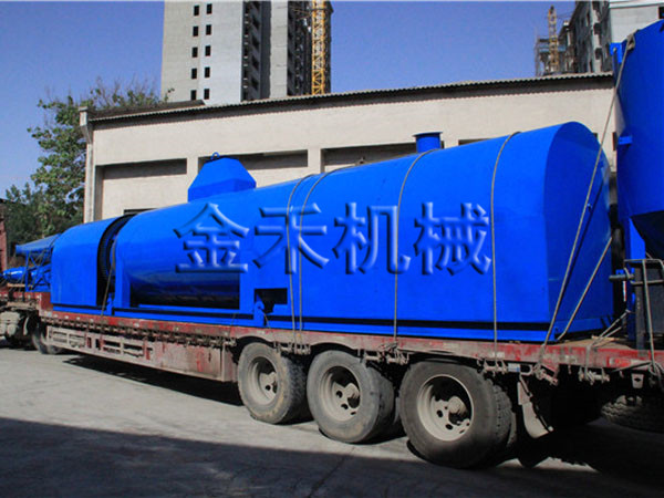 金禾機械炭化機生產(chǎn)線發(fā)往山東